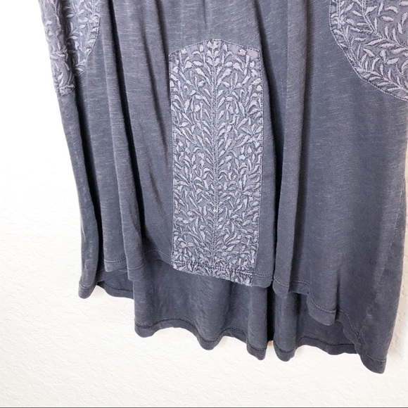 Free People | Gray Embroidered Boho Flowy Tank XS - Picture 4 of 6